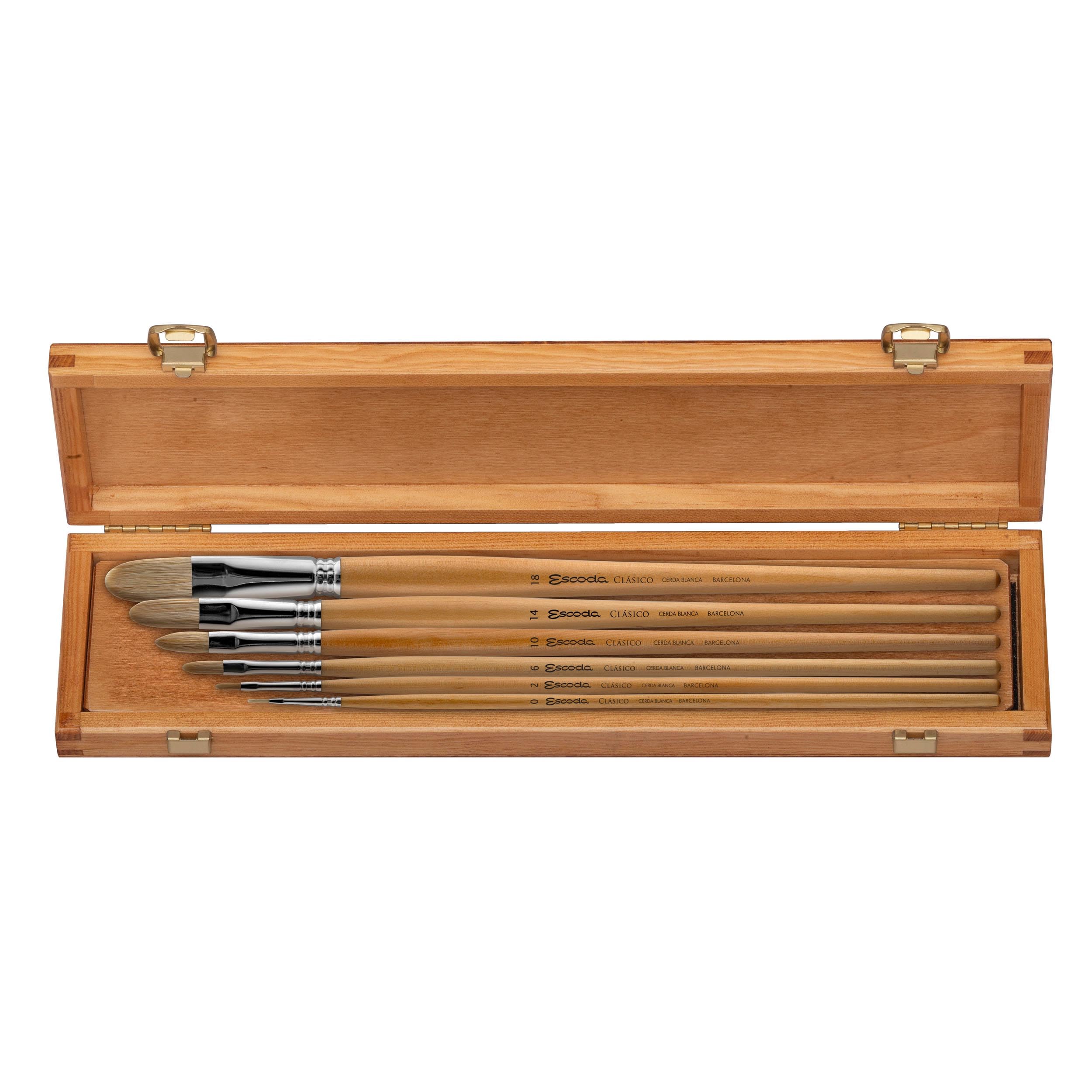 Speedball Escoda Clasico オイル&アクリル ブラシ6本